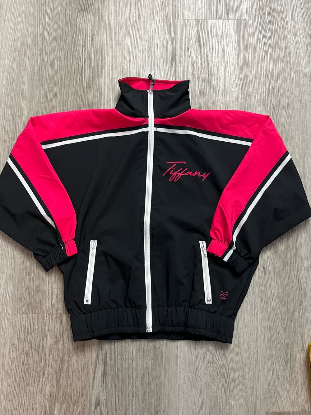 🔥399–Tiffany & Co. Black & Hot Pink Track Jacket